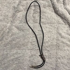 Source Unknown Black Bolo Tie Necklace